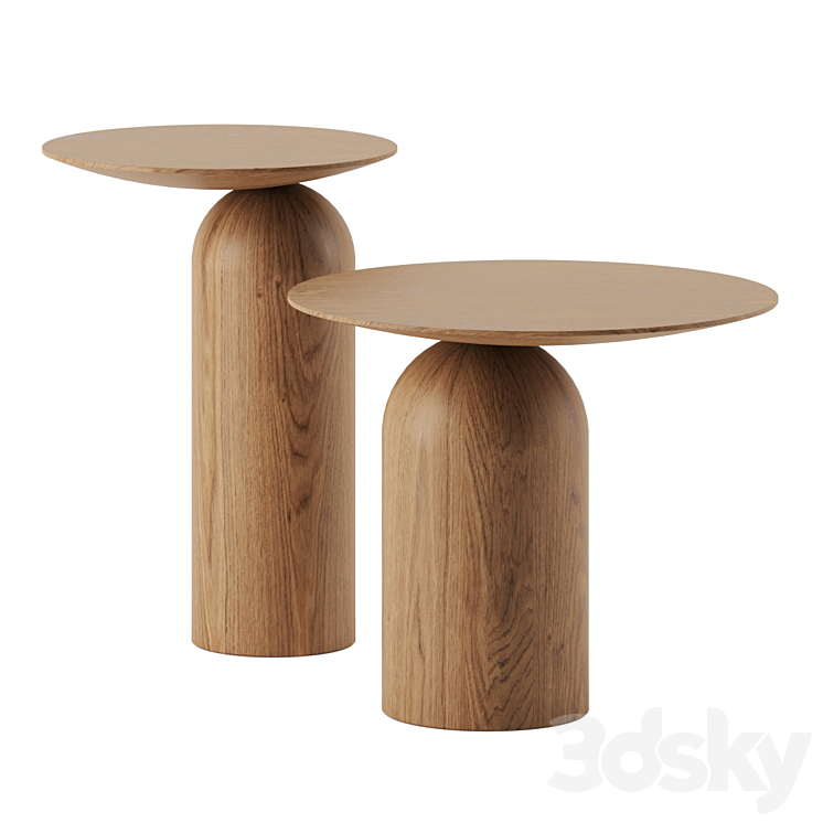 Disco side tables by Basta 3DS Max Model - thumbnail 3