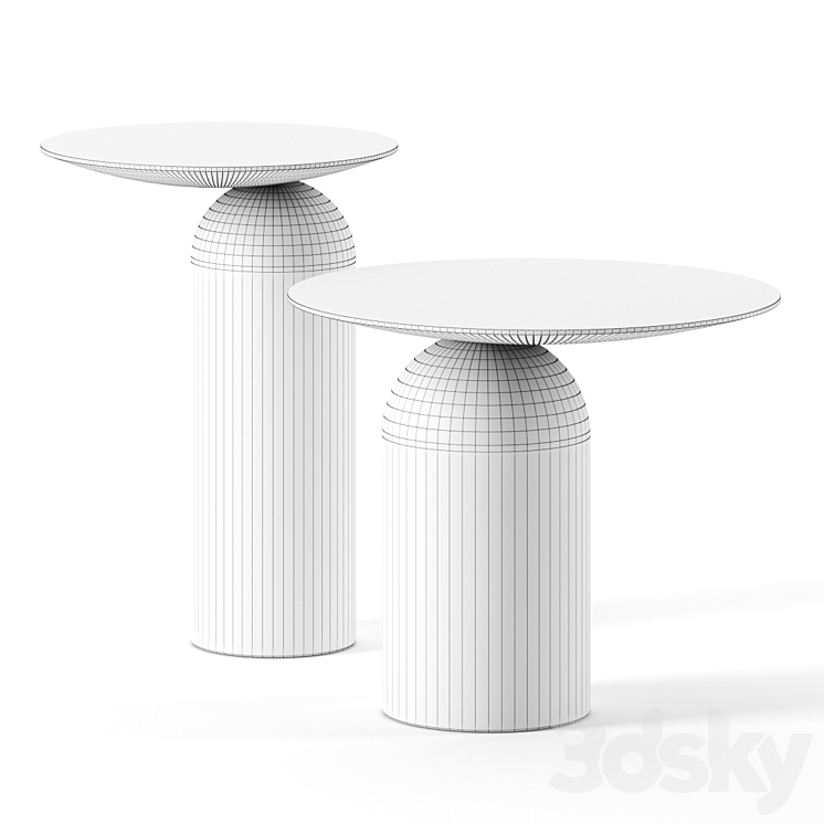 Disco side tables by Basta 3DS Max - thumbnail 2