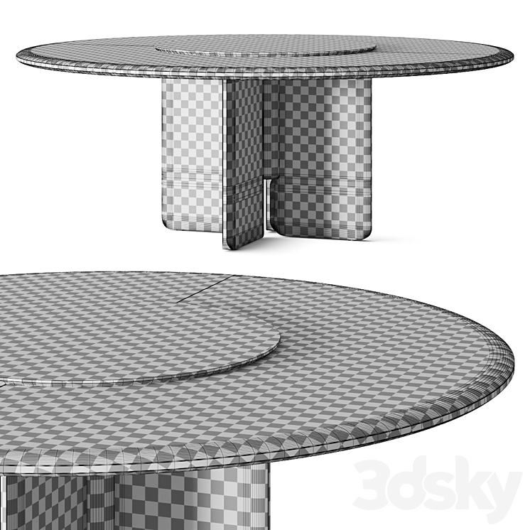 District Eight Faifo Dining Table 3DS Max Model - thumbnail 2