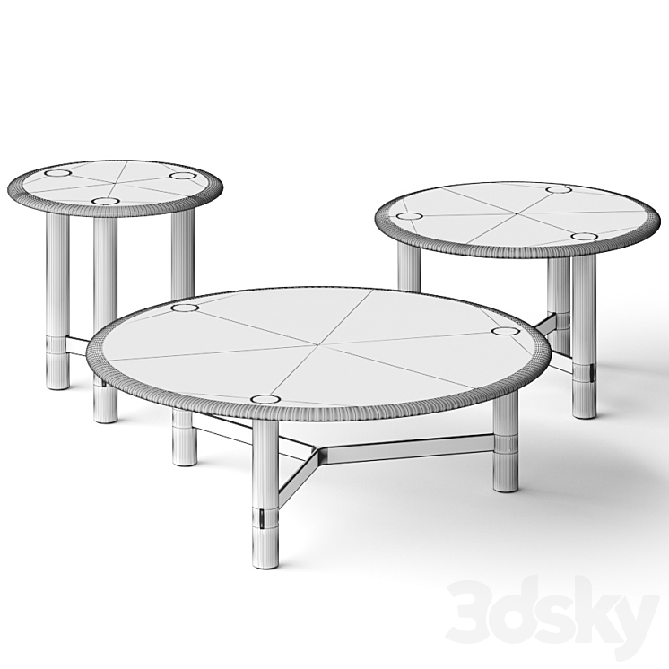 District Eight Stilt Coffee Tables 3DS Max Model - thumbnail 2