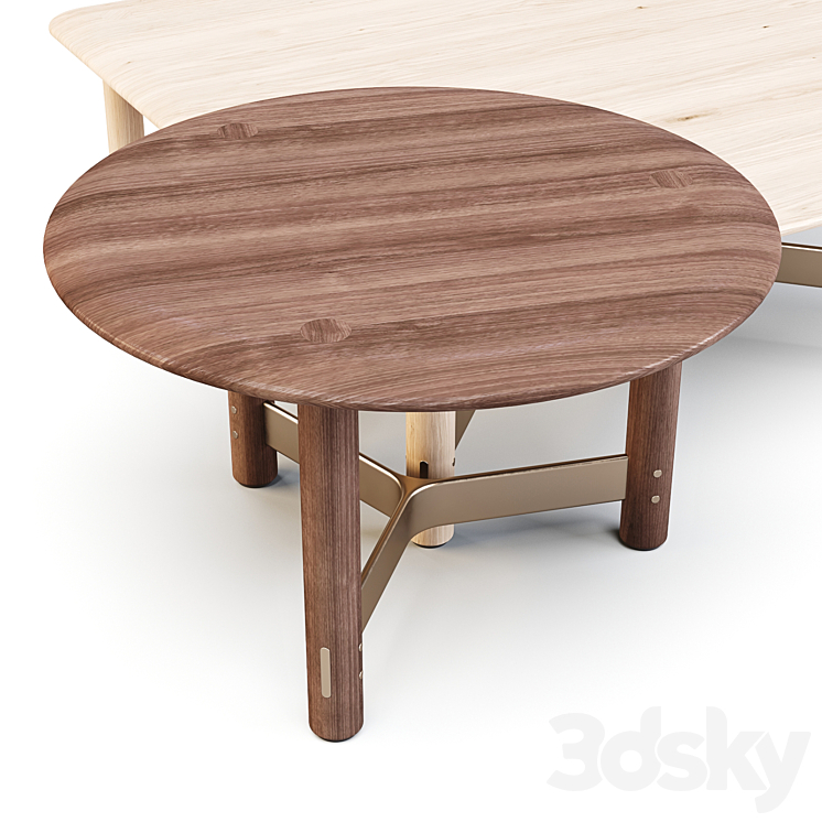 District Eight: Stilt – Coffee Tables Set 02 3DS Max - thumbnail 2