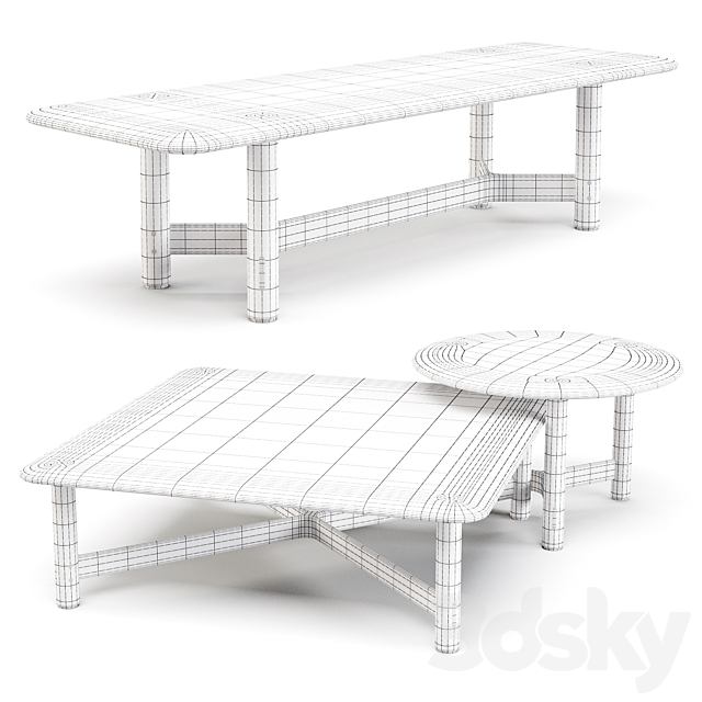 District Eight: Stilt – Coffee Tables Set 02 3DSMax File - thumbnail 3