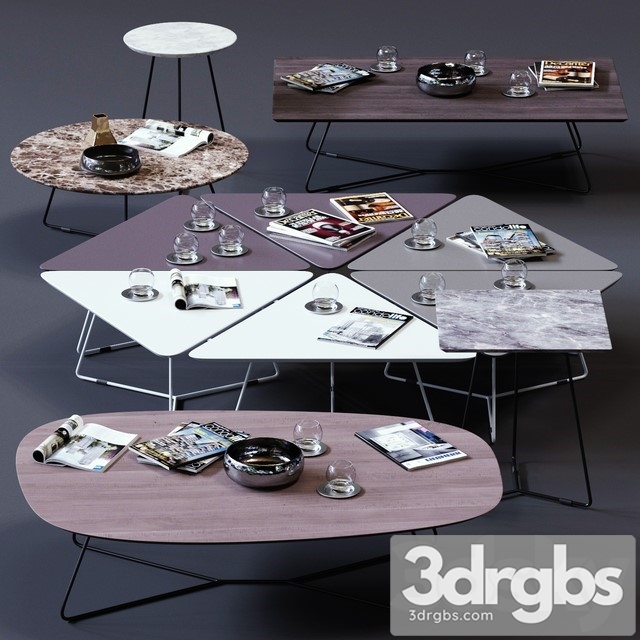 Ditre Italia Coffee Tables Set 02 3dsmax Download - thumbnail 1