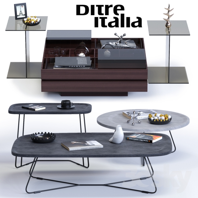 Ditre Italia Coffee Tables Set 3DS Max - thumbnail 3