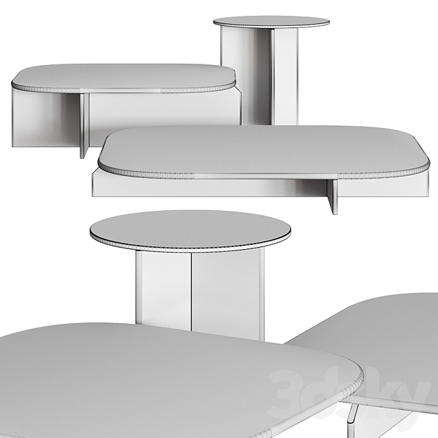 Ditre Italia Polyura Coffee Tables 3DSMax File - thumbnail 2