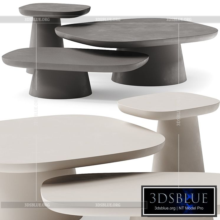 Ditre Italia Stone Coffee Table 3DS Max - thumbnail 3