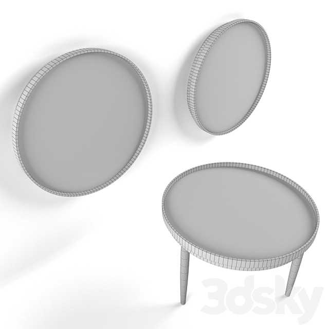 DIXIT coffee table _ salver _ wall picture 3DS Max Model - thumbnail 3