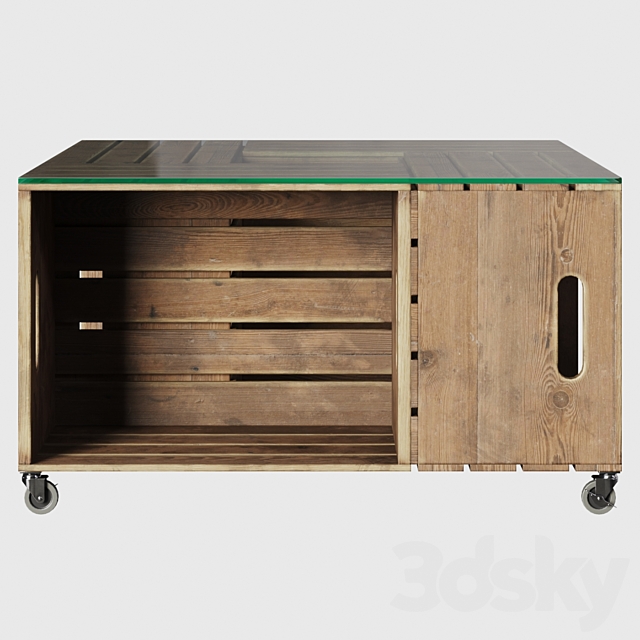 DIY Crate Coffee Table 3DSMax File - thumbnail 2