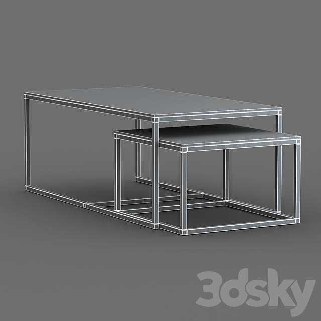 Dome deco coffee tables 3DS Max Model - thumbnail 2