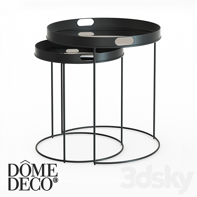 Dome Deco set of coffee tables 3DSMax File - thumbnail 1