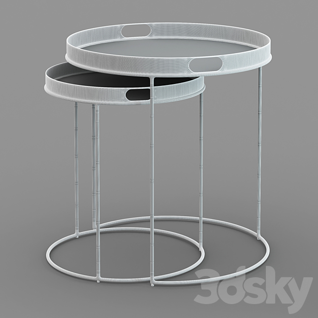 Dome Deco set of coffee tables 3DSMax File - thumbnail 2