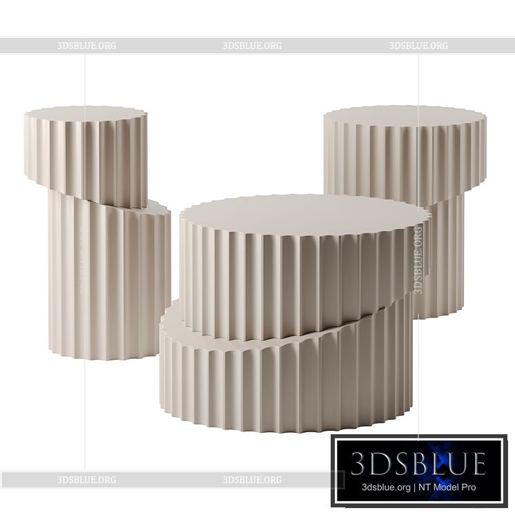 DORIC coffee tables by Roche Bobois 3DS Max - thumbnail 3