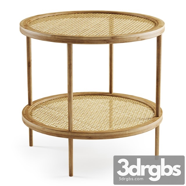 Double Rattan Coffee Table - thumbnail 1