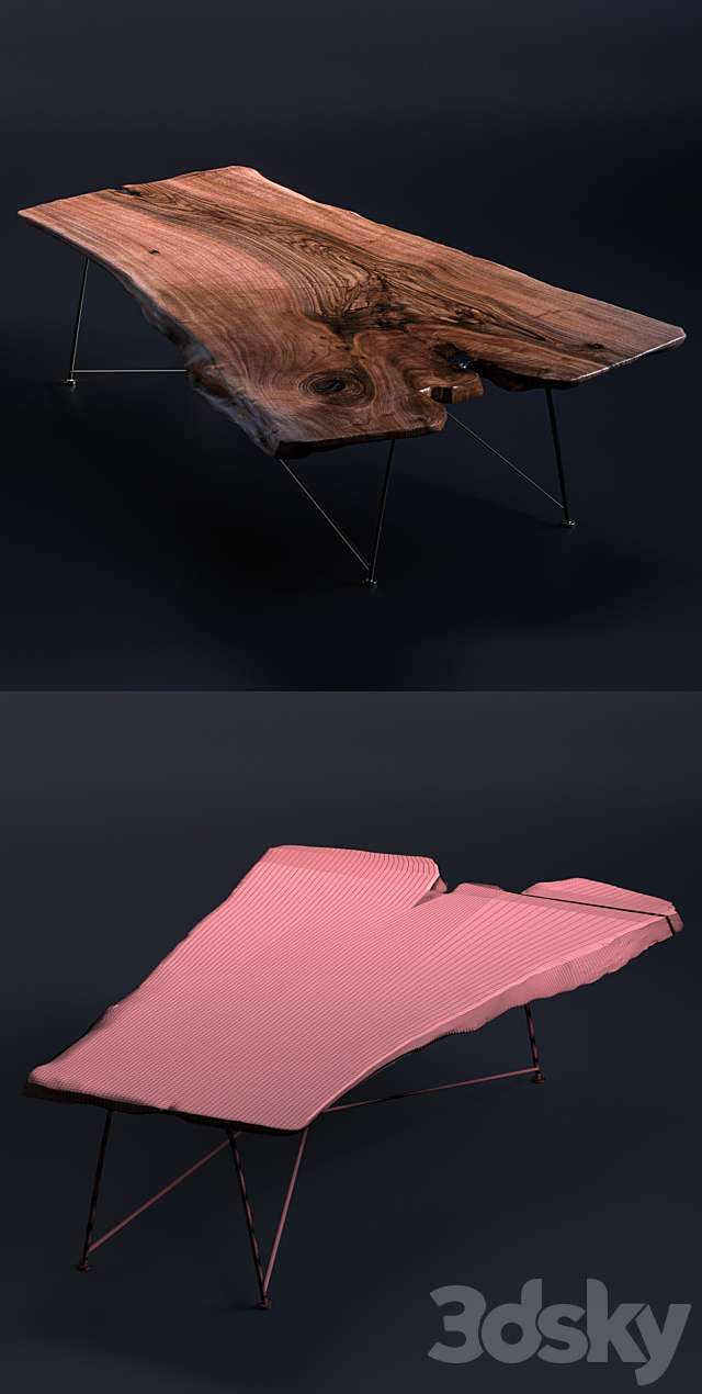 Double Slab | Slab Table 3DSMax File - thumbnail 3