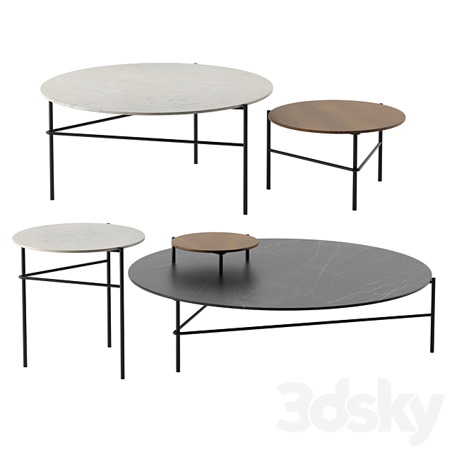 DOWNTOWN Coffee Tables by Omelett Editions 3DSMax File - thumbnail 1