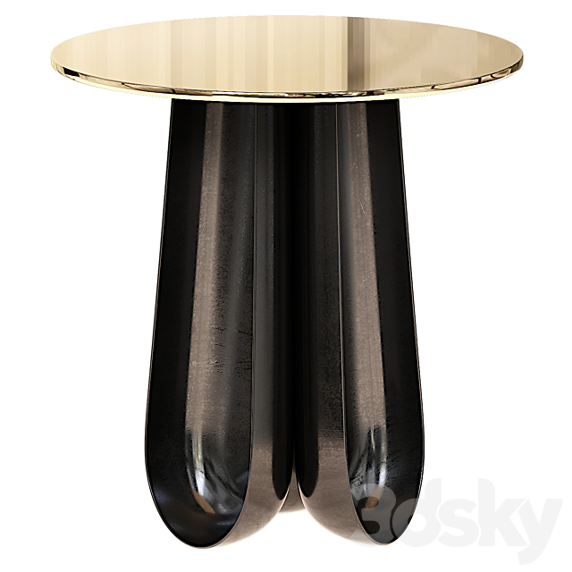 Dress Up Side Table Bronze 3ds Max - thumbnail 1