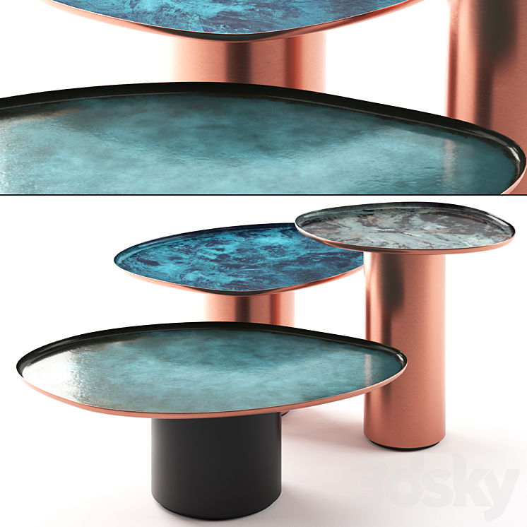 Drops Coffee Table By De Castelli 3DS Max Model - thumbnail 1