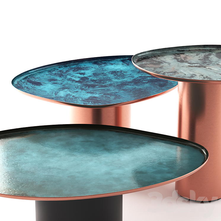 Drops Coffee Table By De Castelli 3DS Max Model - thumbnail 2