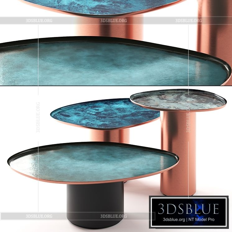 Drops Coffee Table By De Castelli 3DS Max - thumbnail 3