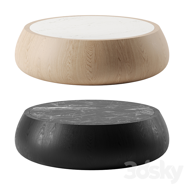 DRUM COCKTAIL TABLE by McGuire furniture 3DS Max Model - thumbnail 3