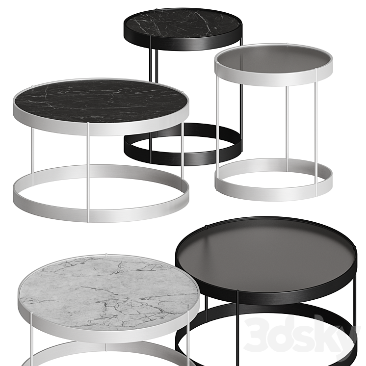 Drum Coffee Table by Bolia 3DS Max Model - thumbnail 2