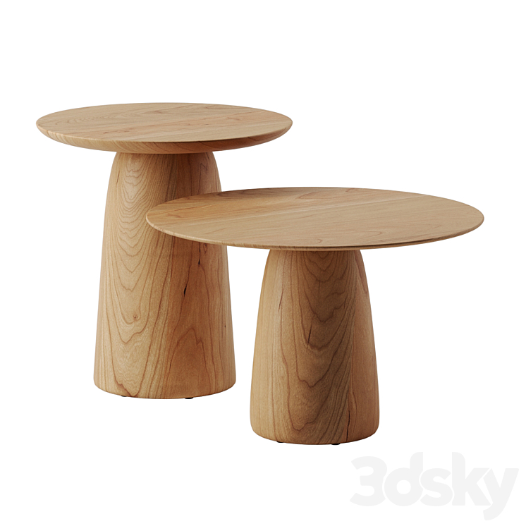 Dunes side tables Tribu 3DS Max - thumbnail 1