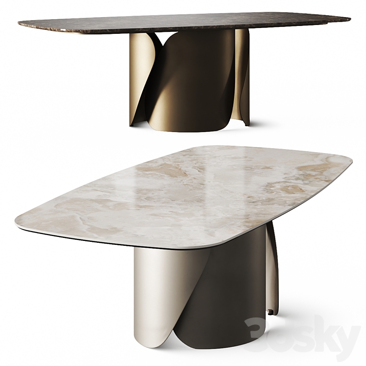 Eforma Onda Dining Table 3DS Max Model - thumbnail 1