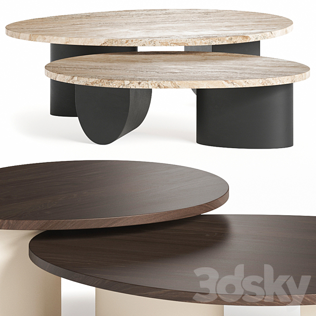 Egg Collective Isla Coffee Tables 3DSMax File - thumbnail 1