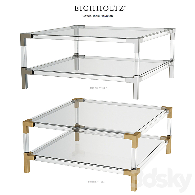 EICHHOLTZ Coffee Table Royalton 111983 111357 3DS Max - thumbnail 1