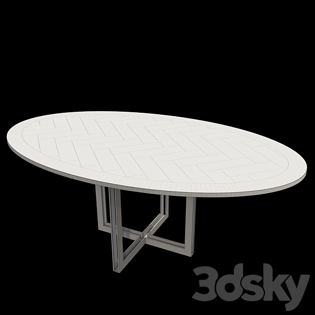 eichholtz dining table MELCHIOR OVAL 3DS Max Model - thumbnail 2