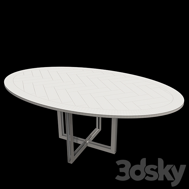 Eichholtz DINING TABLE MELCHIOR OVAL 3DS Max Model - thumbnail 2