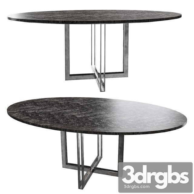 Eichholtz Dining Table Melchior Oval 3dsmax Download - thumbnail 1