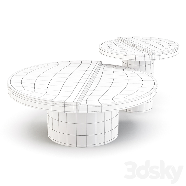 Eichholtz: Excelsior – Coffee and Side Table 3DS Max - thumbnail 2