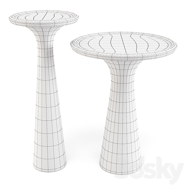 Eichholtz: Pompano – Side Tables 3DS Max Model - thumbnail 4