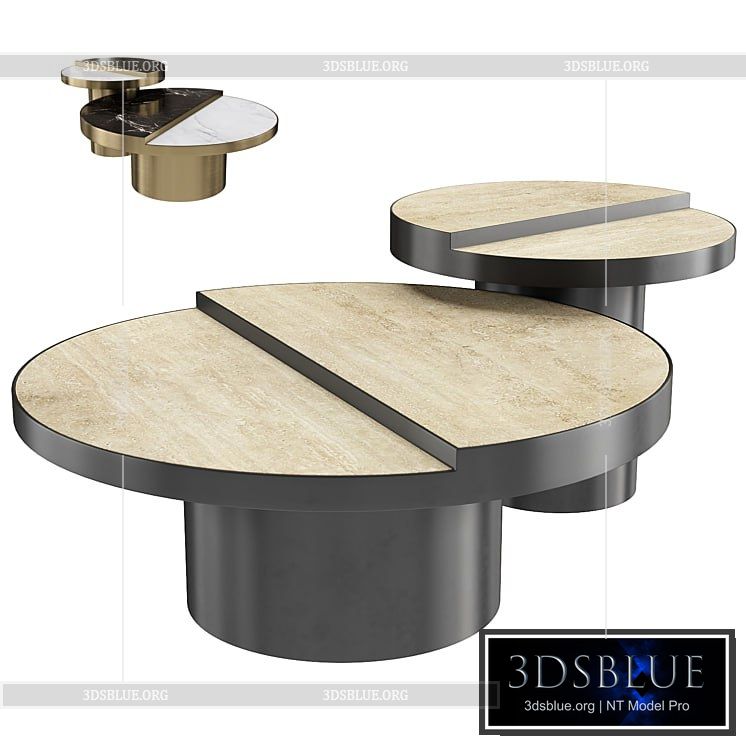 Eichholtz set of tables Excelsior 3DS Max - thumbnail 3