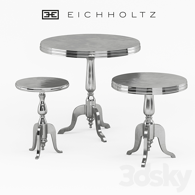 Eichholtz side table Nantucket S M L 3ds Max - thumbnail 1