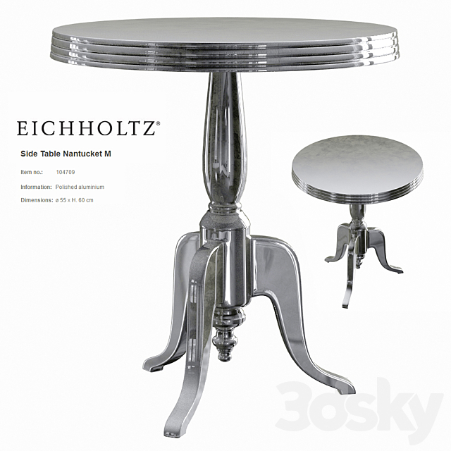 Eichholtz Side Table Nantucket S M L 3DS Max Model - thumbnail 2