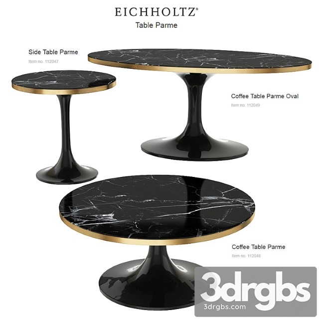 Eichholtz table parme set 112049 112048 112047 2 3dsmax Download - thumbnail 1