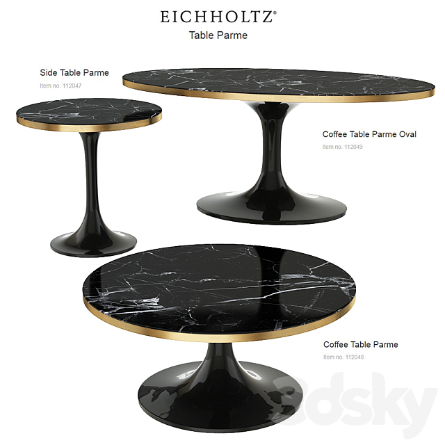 EICHHOLTZ Table Parme set 112049 112048 112047 3DSMax File - thumbnail 1