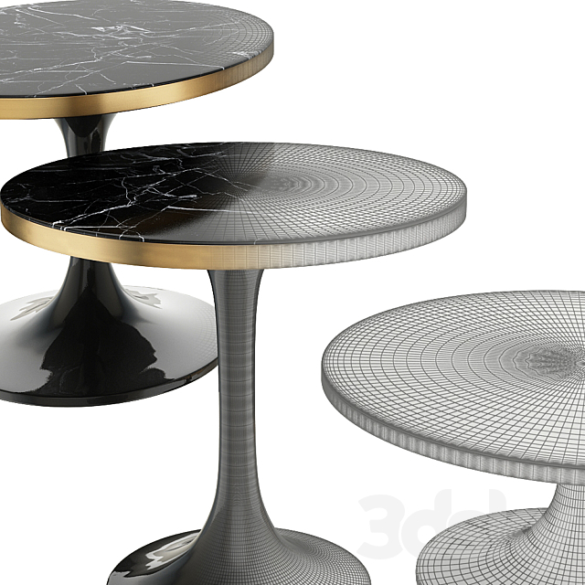 EICHHOLTZ Table Parme set 112049 112048 112047 3DSMax File - thumbnail 2