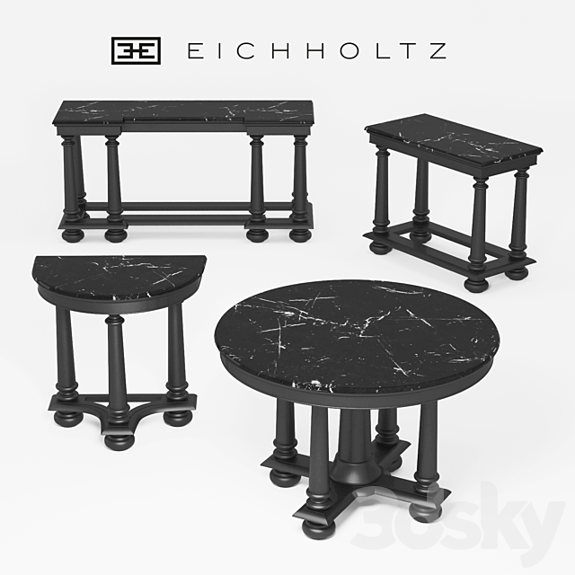 Eichholtz tables Hollis Archibald Brennon Clark 3DSMax File - thumbnail 1