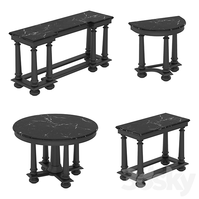 Eichholtz tables Hollis Archibald Brennon Clark 3DSMax File - thumbnail 2