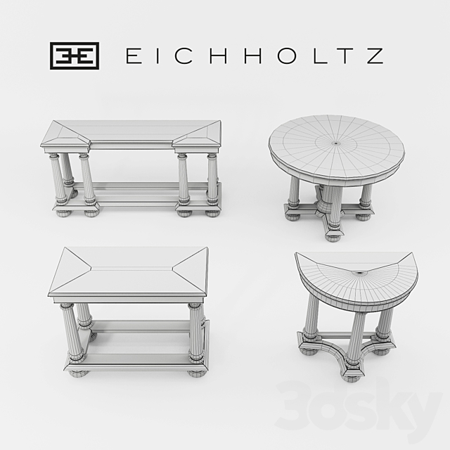 Eichholtz tables Hollis Archibald Brennon Clark 3DSMax File - thumbnail 3