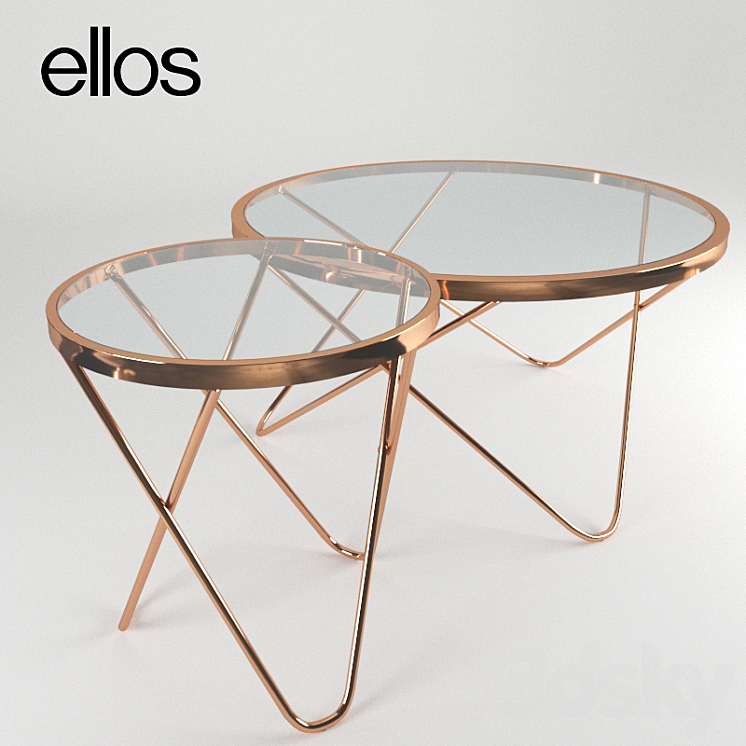 Ellos home coffee table melissa 45 3DS Max - thumbnail 1