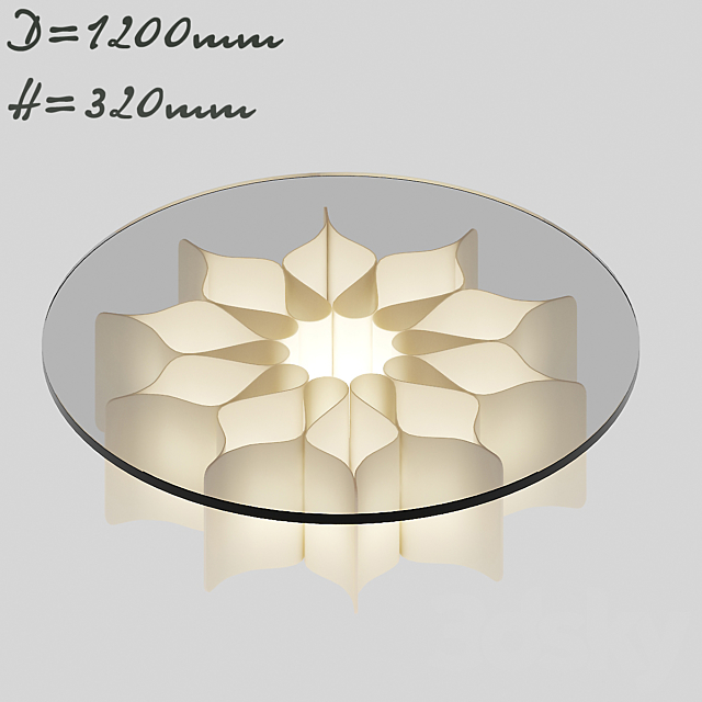 ELYSEE LIGHT TABLE BY PIERRE PAULIN 3DS Max Model - thumbnail 3