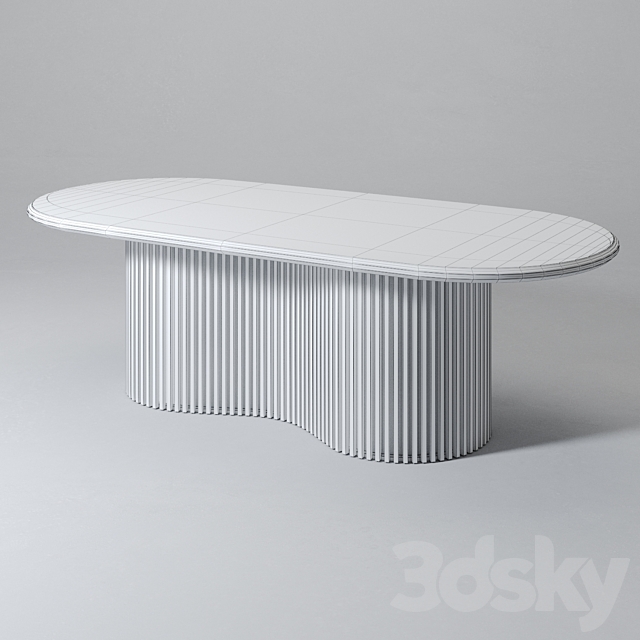 Embellish Oval Dining Table 3DS Max Model - thumbnail 3