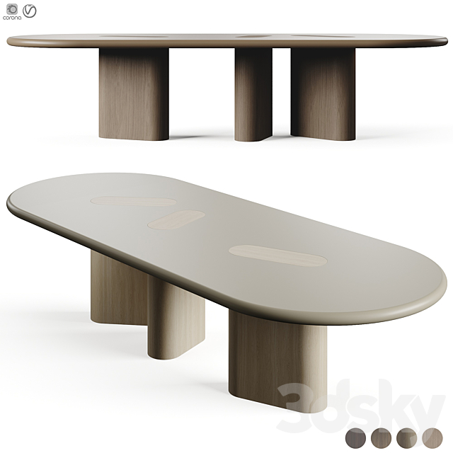 Emmemobili Fatty Table Oval 3ds Max - thumbnail 1