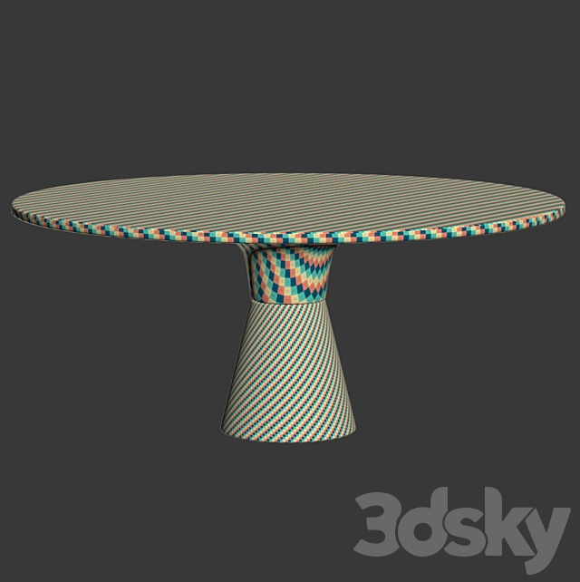 Endry Restaurant round table 3DSMax File - thumbnail 5