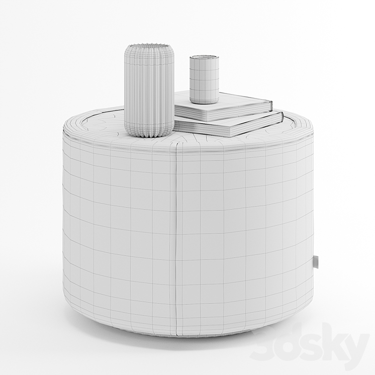 Enjoy table pouf 3DS Max - thumbnail 2