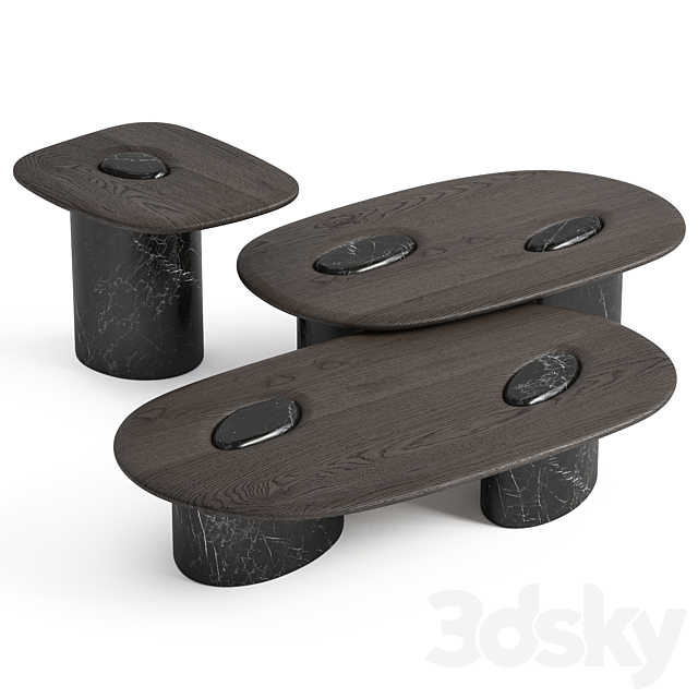 Enne Rita coffee tables 3DS Max Model - thumbnail 2